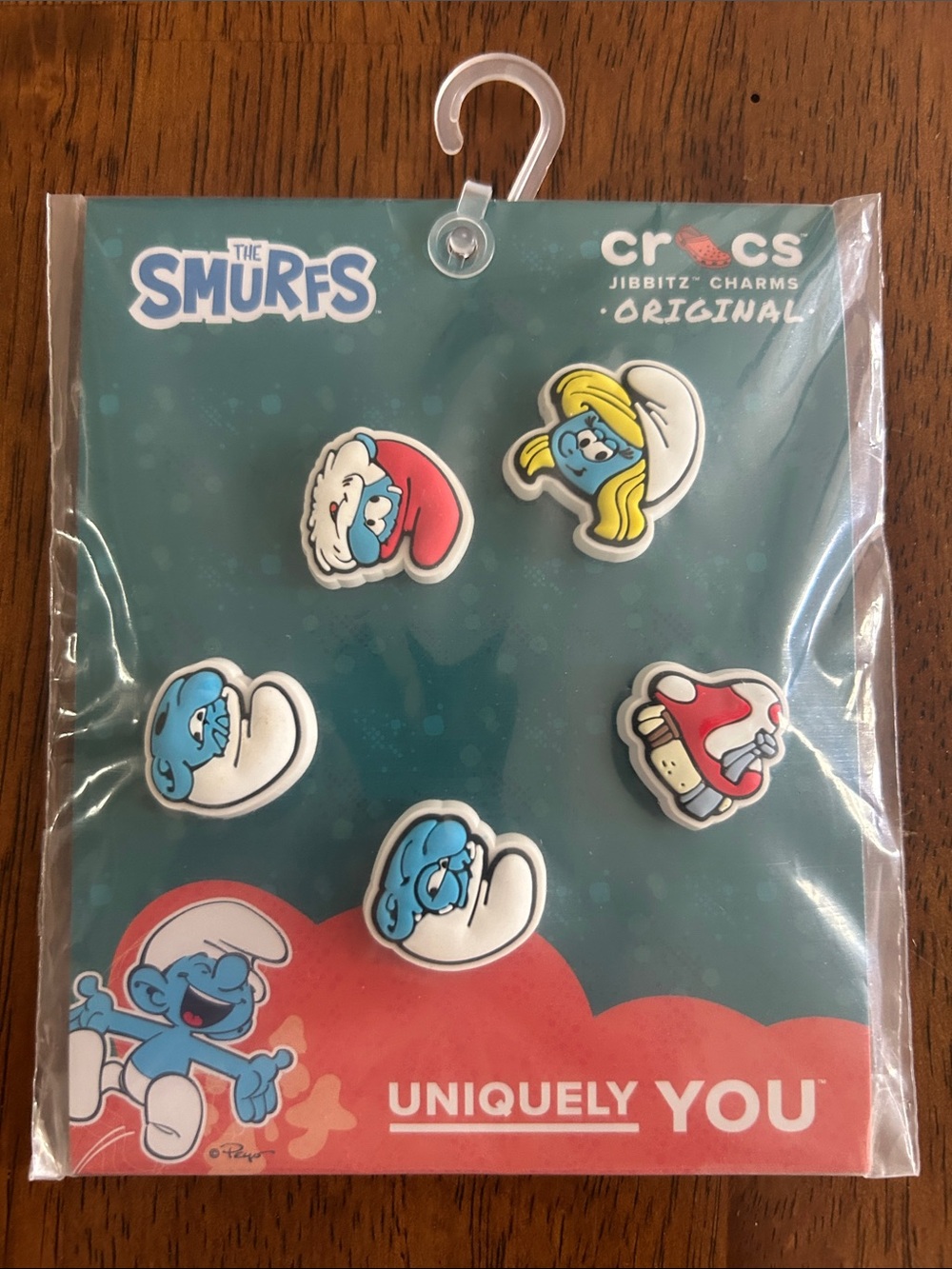CROCS Smurfs Jibbitz Shoe Charms in Blue, White, Red, Yellow